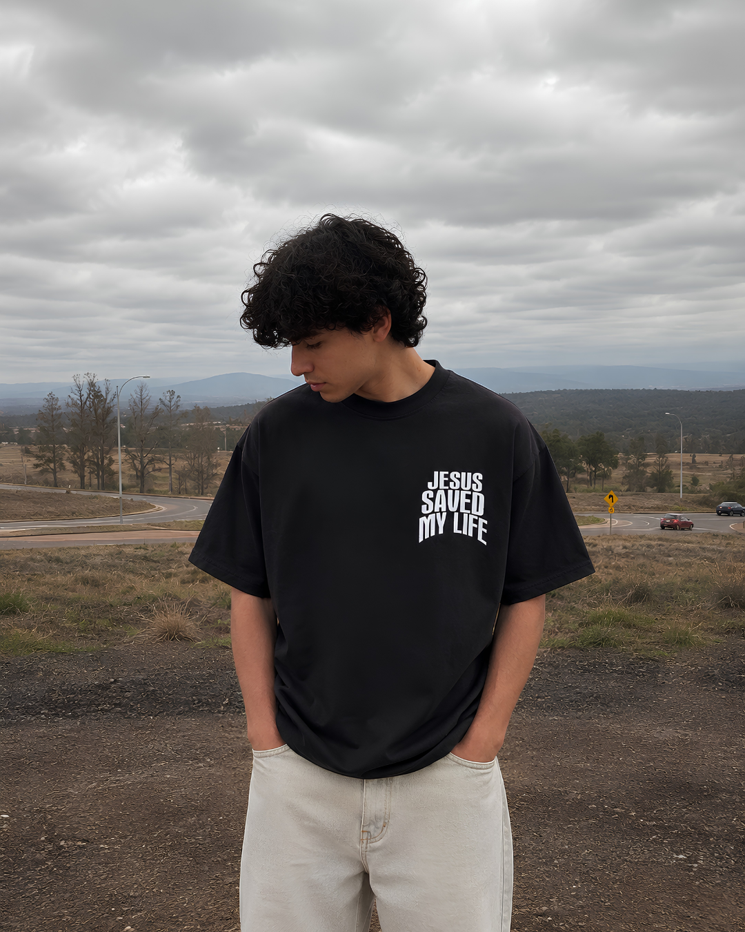 Jesus Saved My Life Black T-Shirt