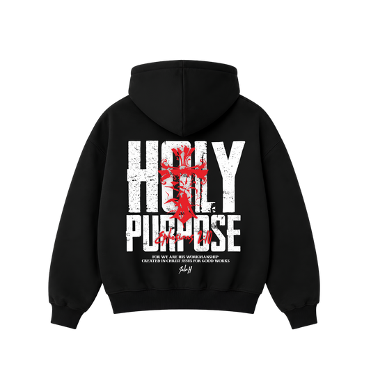 Hoodie Holy Purpose Black — Oversized Hoodie