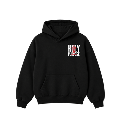 Hoodie Holy Purpose Black — Oversized Hoodie