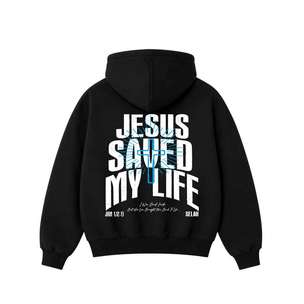 Hoodie Jesus Saved My Life — Oversized Hoodie