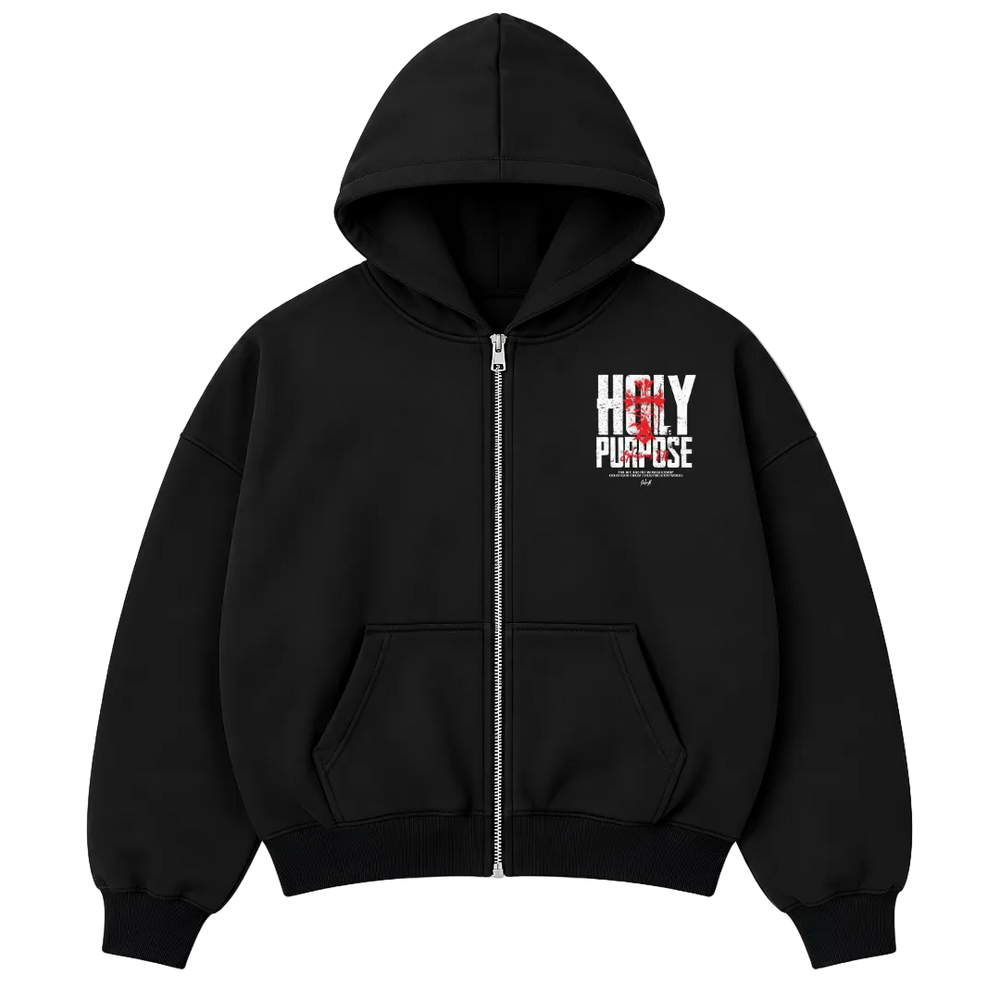 Holy Purpose — Oversized Zip Hoodie