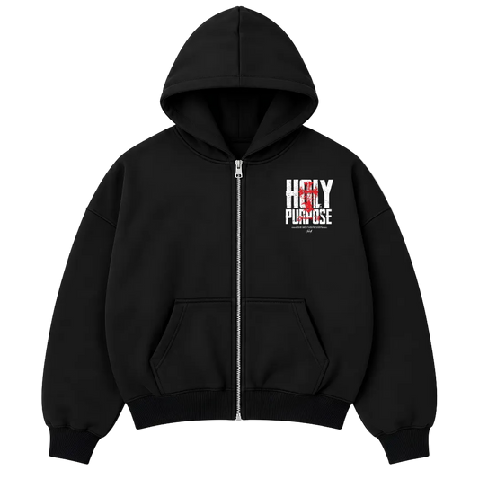 Holy Purpose — Oversized Zip Hoodie