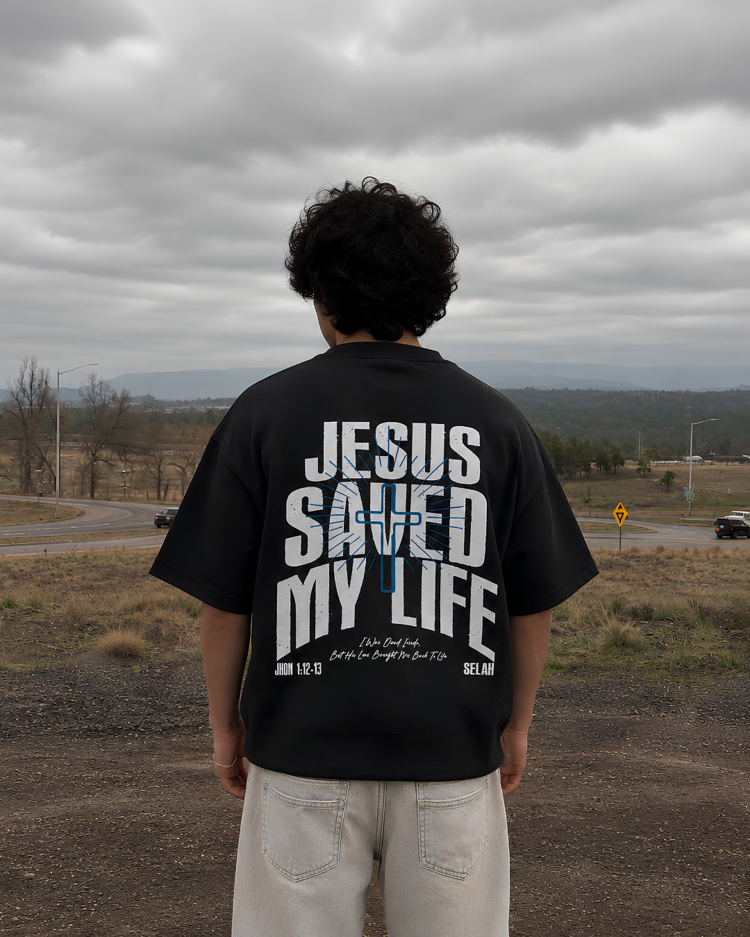Jesus Saved My Life Black T-Shirt